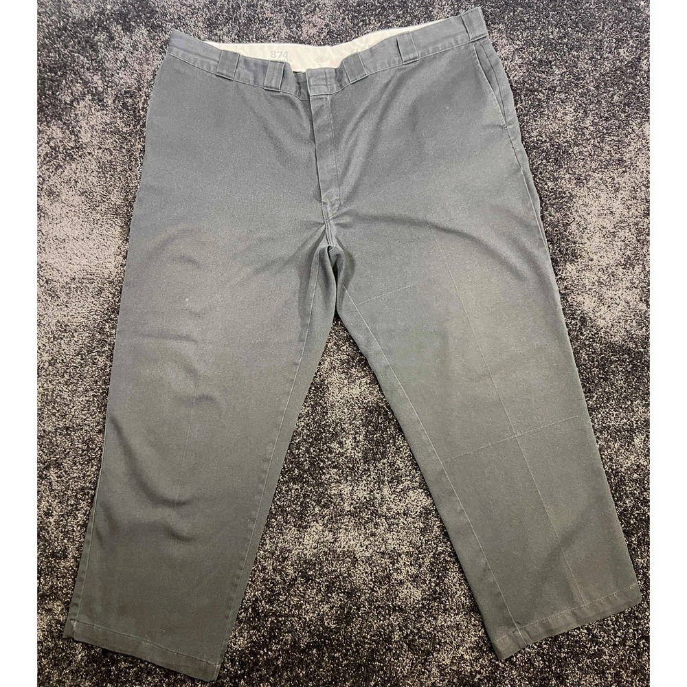 Dickies 874 Work‎ Pants Men's Gray Classic Relaxed Fit Chino Trousers 46x29